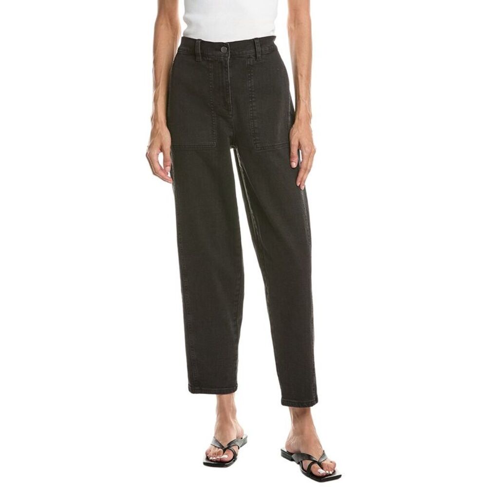 Eileen Fisher Womens Ankle Lantern Pant, Black